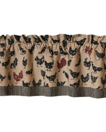 Hen Pecked Valance 60” x 14” New