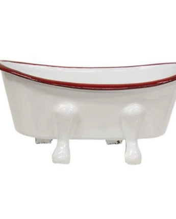 Red Rim Bathtub Soap Dish! New