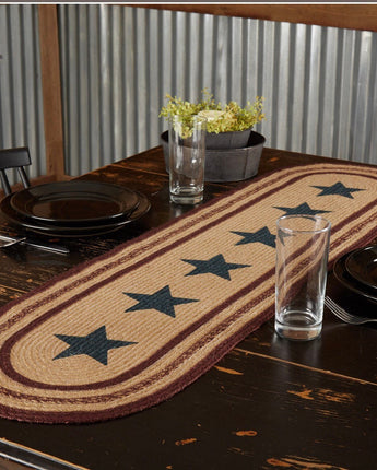 Potomac Jute Runner Stencil Stars 13x48