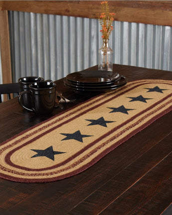 Potomac Jute Runner Stencil Stars 13x48