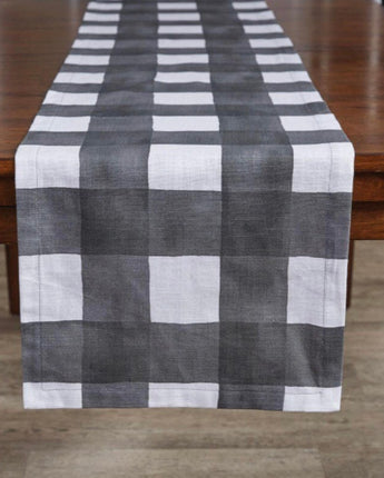 Buffalo Check Watercolor Table Runner 13” x 54” New