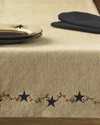 36” or 54” Burlap Star Table Runner (13x36”) or 13x54”)