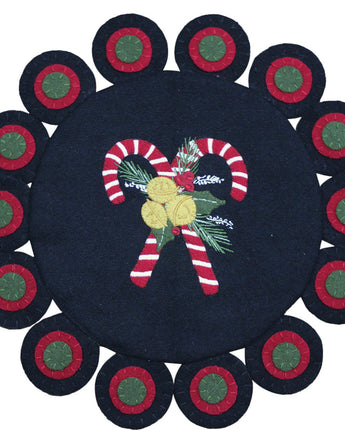 Candy Canes Candle Mat New